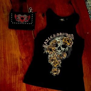 Harley Davidson bag and tank